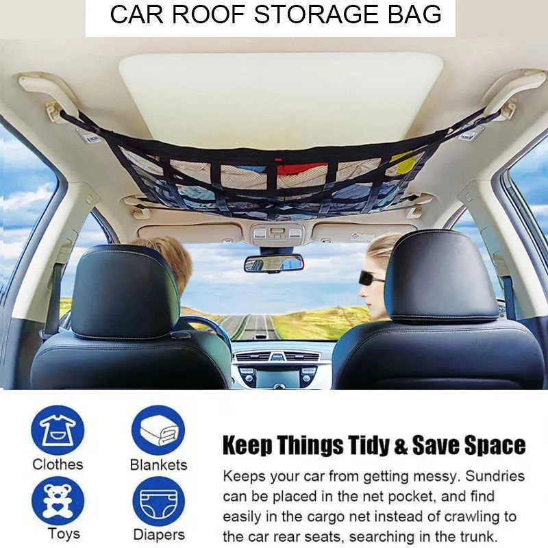 voiture plafond de stockage net poche universel voiture toit