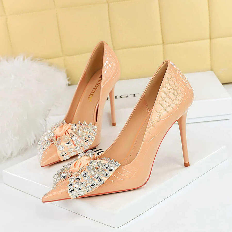 Elegant Women's Pointed Toe Heels Rhinestone Bow Party Pumps, Stylish  Dress Shoes, Comfortable Evening Footwear, Hot Sale!