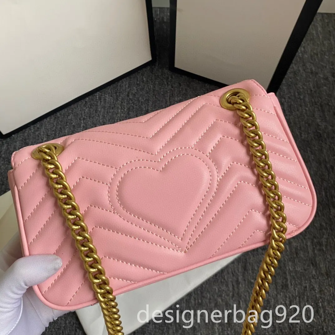 Diseñador Lujoso Bolso Bolso Crossbody Pochette Bolsos de hombro Paty Classic mujer Cadena Cuero genuino dama Falp Bolsos Alta calidad 3 Tamaño