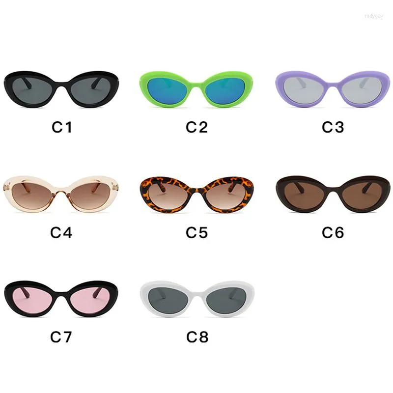 Okulary przeciwsłoneczne cukierki kolor chłopcy projektowanie mody owalne soczewki odcienie dziewczyny okulary przeciwsłoneczne kierowca gogle Punk Outdoor Sports