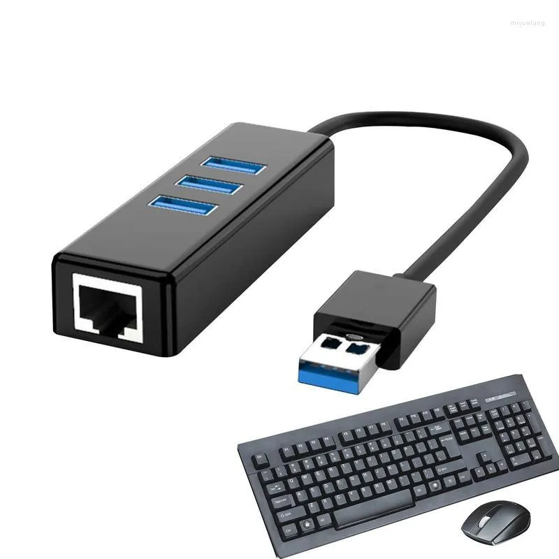Lenovos 4 porty Port USB 3.0 100M Ethernet do adaptera interfejsu Stacja dokująca Hub do laptopów