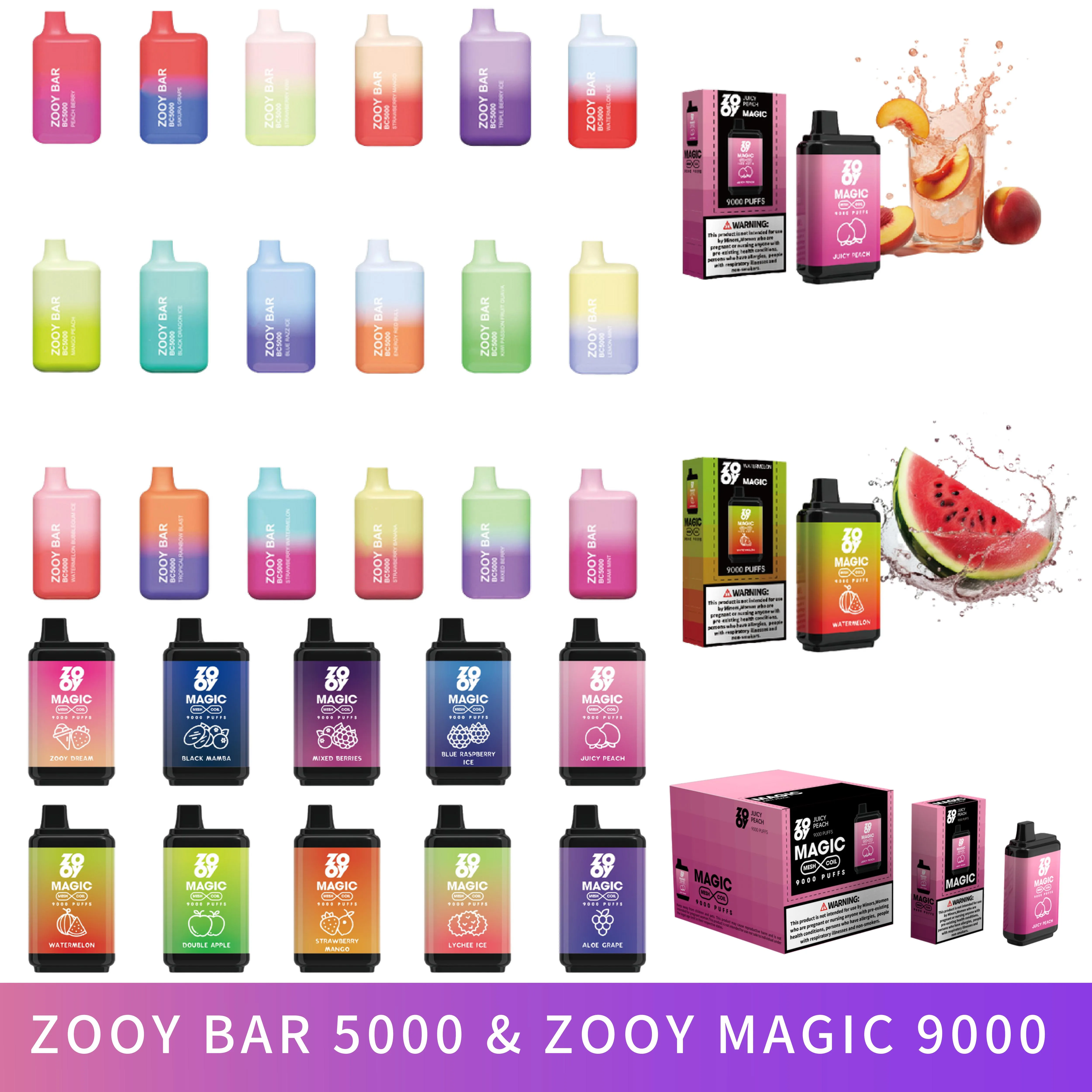 iget bar vapes zooy magic 9000 puff 5000 650mah capaciteit vape 0% 2% 5% cake wegwerp vape Voorgevulde vapes verstelbare luchtstroom vapers desechables draagbaar apparaat