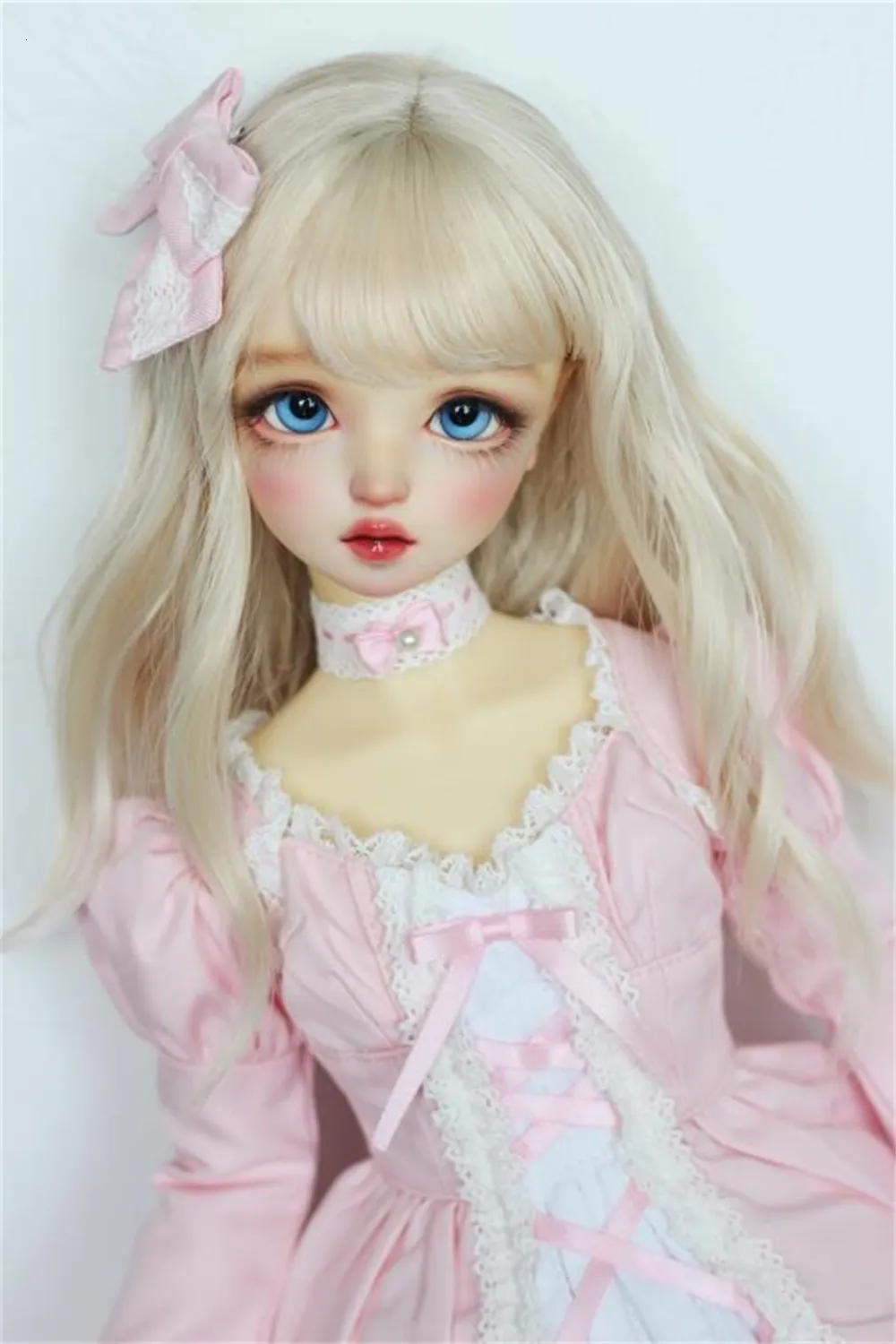 Dolls BJD suitable for 13 14 16 size doll High temperature silk long curly hair accessories 230710