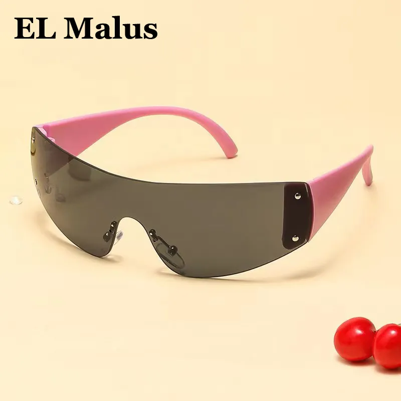 Child Cute One Piece Rimless Frame Sunglasses Children Kids Fashion Boys Girls UV400 Protection Vinatge Eyewear SG697