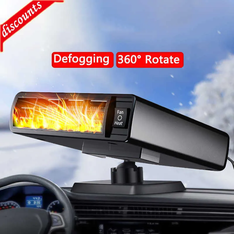 New 12V/24V Car Heater Electric Heating Fan Portable Electric Dryer Windshield Defogging Demister Defroster Durable Car Heater