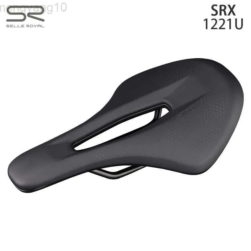 Bike Saddles Selle Kraliyet TM Silikon Orijinal SRX 1221U PU Kısa Burun Yolu MTB Bisiklet Off-Road Çakıl Dağ Şehri Bisiklet Sökü Bisiklet Bölümü HKD230710