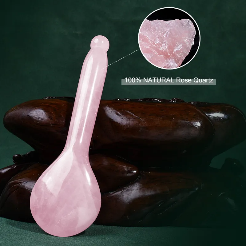 Couponne Rose Quartz Gua Sha Massage Stick Guasha Stracing Massage Tool pour le visage Eye Neck Natural Natural Anti-Agge Tools Outils de soins de la peau relaxant les rides