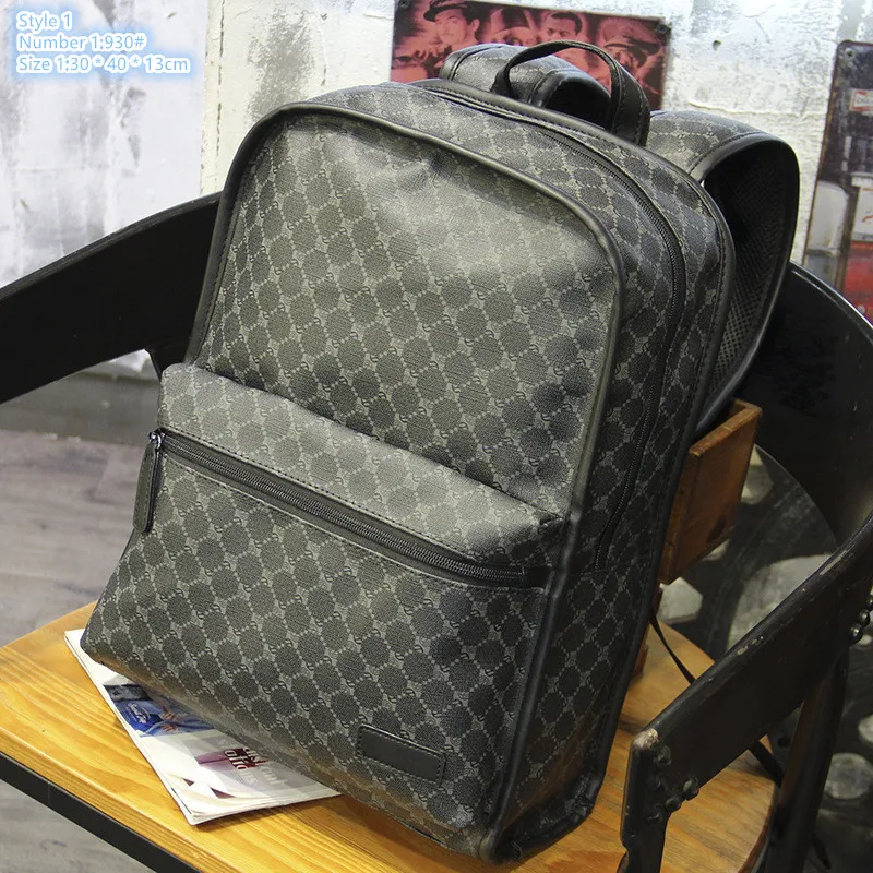 Fabrik Großhandel Männer Umhängetasche 2 Farben College-Stil große Kapazität Casual Rucksack Straße beliebte Polka Dot Handtasche einfache Joker Plaid Rucksäcke