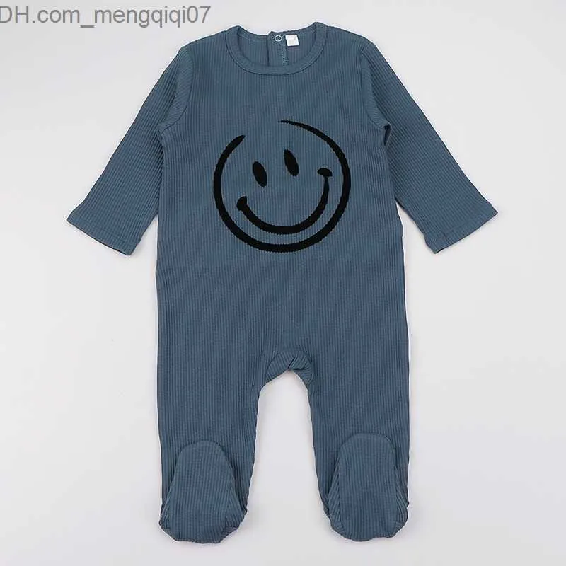 Barboteuses bébé combinaison long sommeil côtelé pyjama bébé entièrement nu flottant souriant garçon fille vêtements pieds automne hiver combinaison Z230710