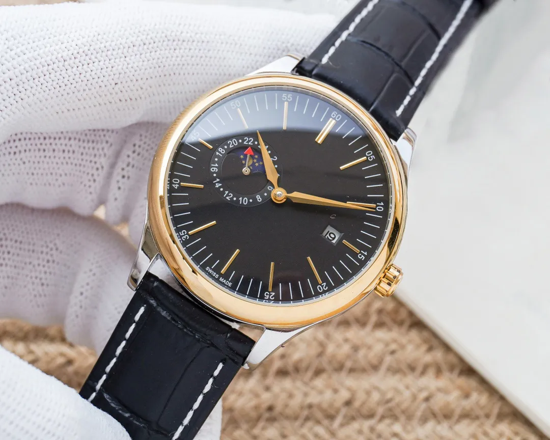 2023 Новая формальная ношение простые кожаные ремешки мужские часы для роскошных дизайнерских часов Удобные прочные автоматические механические часы без коробки