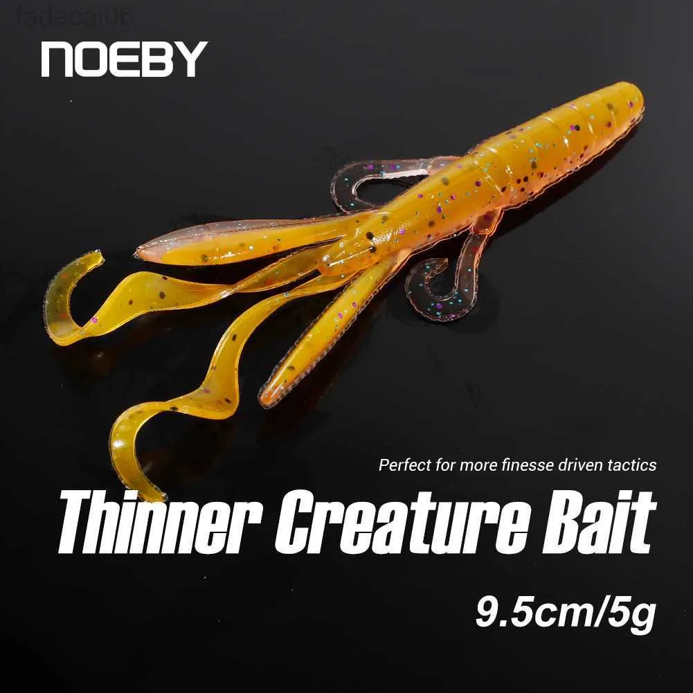 Baits Lures NOEBY 9.5cm 5g Creature Shrimp Soft Baits Jig Trailer