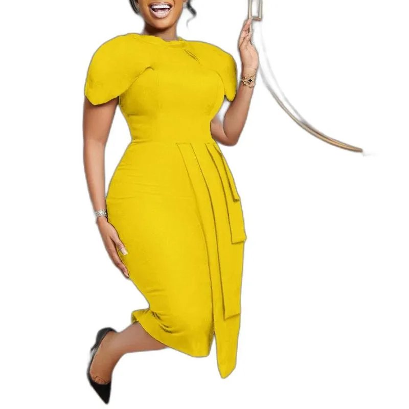 Robe Crayon Femme Zeagoo - Manches Courtes, Avec Ceinture - Pour Bureau, Cocktail, Sortie