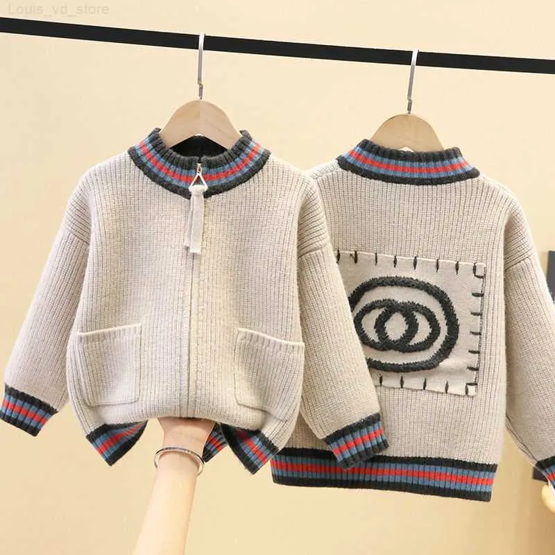 Pull bébé garçon tricot enfant en bas âge garçons cardigan enfants pull tricoté infantile printemps vêtements enfant hauts 4-13 ans Y1024 L230710