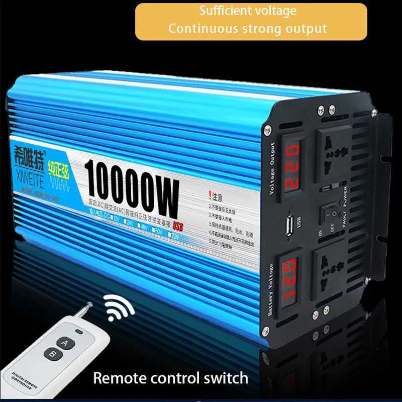 Auto Jump Starter Power Solar Inverter Onda sinusoidale pura 1500W 4000W Veicolo 12V 24V Batteria 48V 60V 72V a 220V HighPower Conversion HKD230710