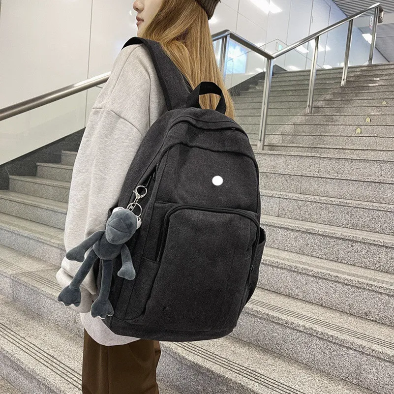 Lu Simple Nylon Tudents Campus Campus Bags Outdoor Bags Teenager Shoolbag Backpack Corean Trend with Backpacks Captop Bag 321