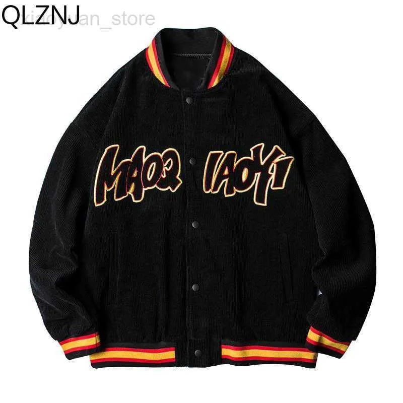 Vestes pour hommes Vintage Varsity Baseball Jacket Men Embroid University Team Uniform Y2k Streetwear Flight Letterman Jacket Casual Bomber Coat HKD230710