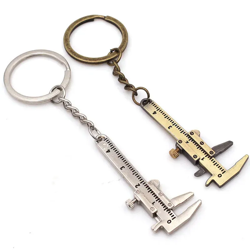 Nouveau parti Vernier pied à coulisse porte-clés pendentif porte-clés en métal porte-clés outil de mesure créatif en gros 0710
