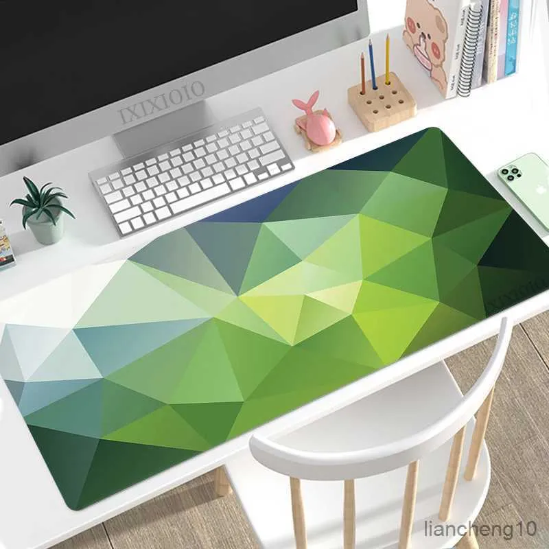 Mouse Pads Wrist Geometric Mouse Pad Gamer XL Home Custom Large Mousepad XXL Playmat Carpet Office Non-Slip PC Table Mat R230710