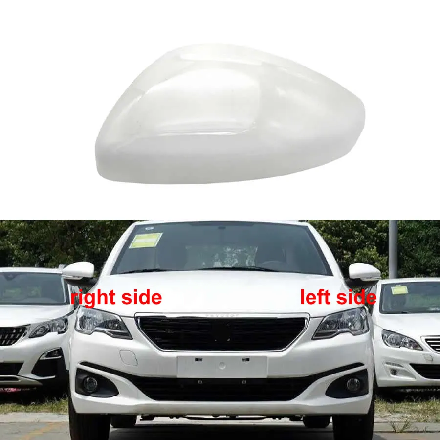 Per il 2014-2020 Peugeot 2008 301 Citroen C3-XR Accessori per auto Specchi retrovisori Tappo di copertura Ala Porta Specchietto laterale Alloggiamento Shell Bianco