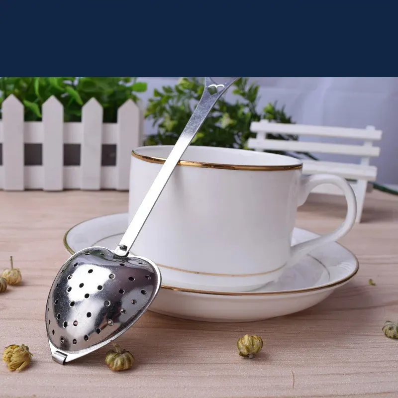 Tea Time Heart Infuser Filter Tool Ballen RVS Strainers Schuine Stick Tube Steeper