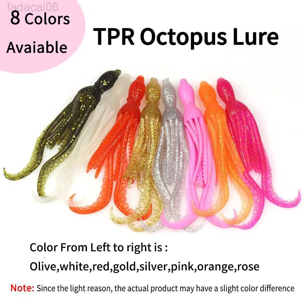 Baits Lures ELLLV 10cm/4g Octopus Squid Bait Fluo Saltwater Snapper Fishing  Soft Lure TPR Material Kabura Pesca Wobbler Fishing Tackle HKD230710 From  3,15 €