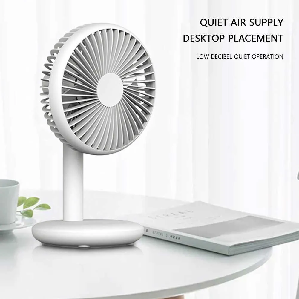 Electric Fans Portable Rechargeable Fan 1200mAh Battery Capacity Outdoor Mini Floor Fan Low Noise USB Charging for Home Office Camping Outdoor