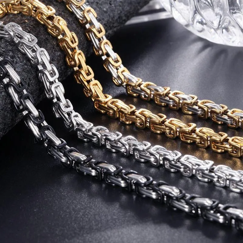 Cool Byzantine Chain Necklace For Men - Stainless Steel Medieval Gothic Jewelry