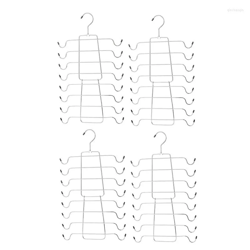 Hangers 4 Pack Space Saving Closet Organizer For Tank Top Cami Bra Pajamas Strappy Dress Bathing Suit