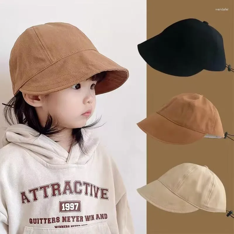 Ball Caps Kids Summer Hats Boys Girls Baby Hip Hop Children Baseball Cotton Big Brim Snapback 50-52cm