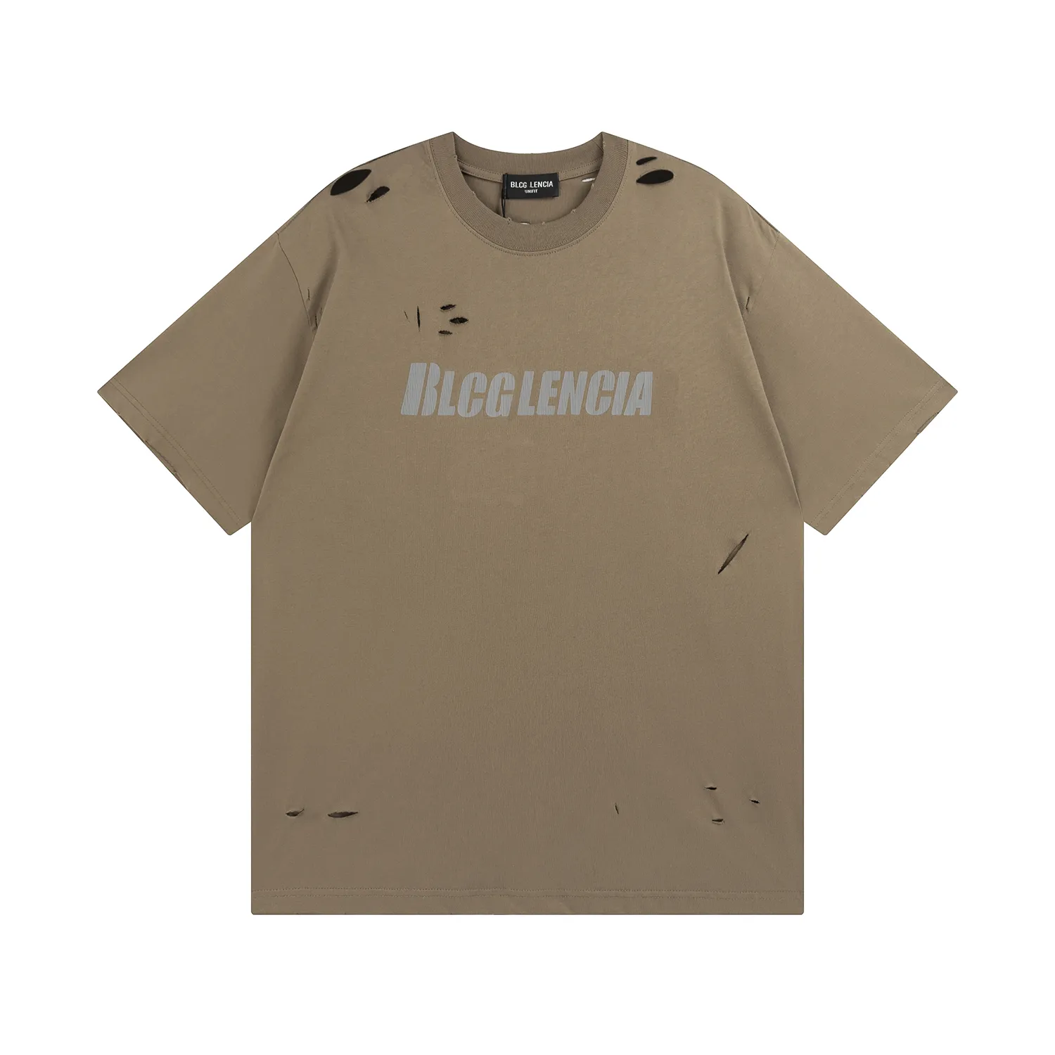 BLCG LENCIA 2023 été nouveau 250g 100% coton tissu T-shirt hommes haute qualité impression couleur goutte manches lâche t-shirts surdimensionnés hauts 2023193