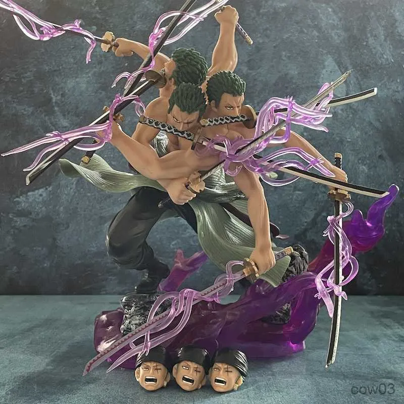 Actie Speelfiguren 33 CM Stuk Anime Figuur Luffy Ashura Drie Hoofden En Armen Actie Beeldje Model Poppen Speelgoed Gift R230710