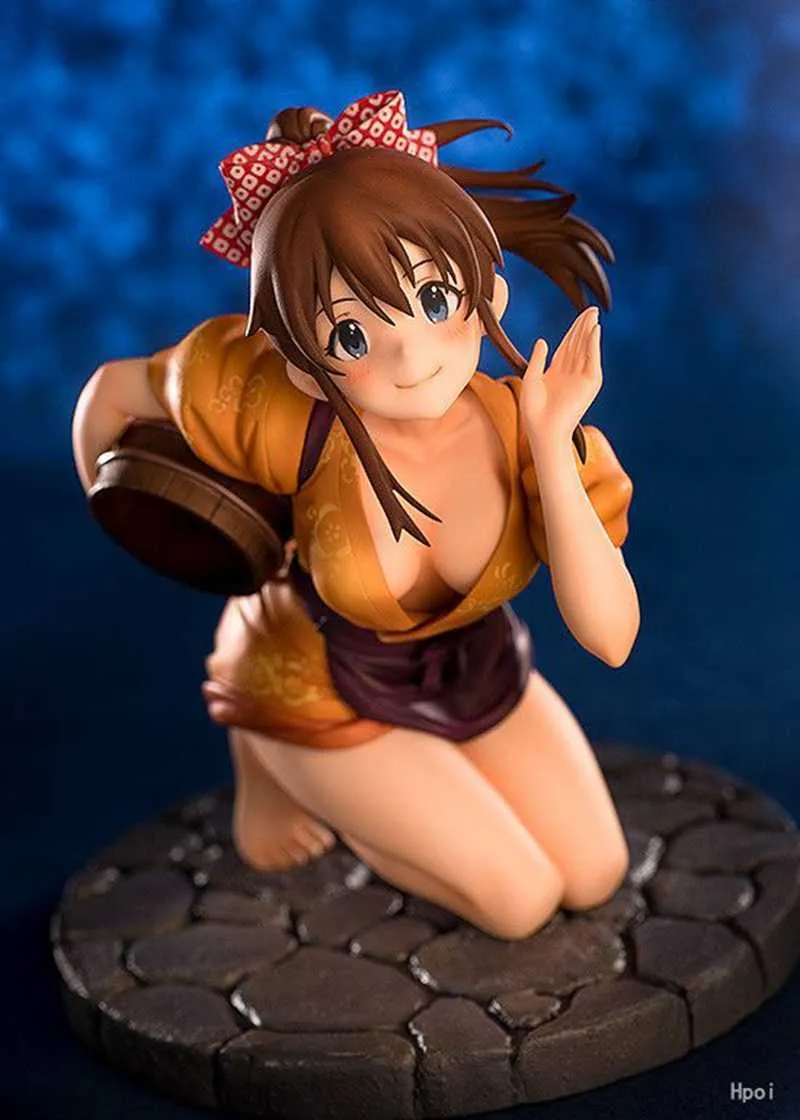 Action Toy Figures 13cm Sexig figur Anime The Idol Master Million Live Bathrobe Satake Minako Model Dolls Toy Present Material