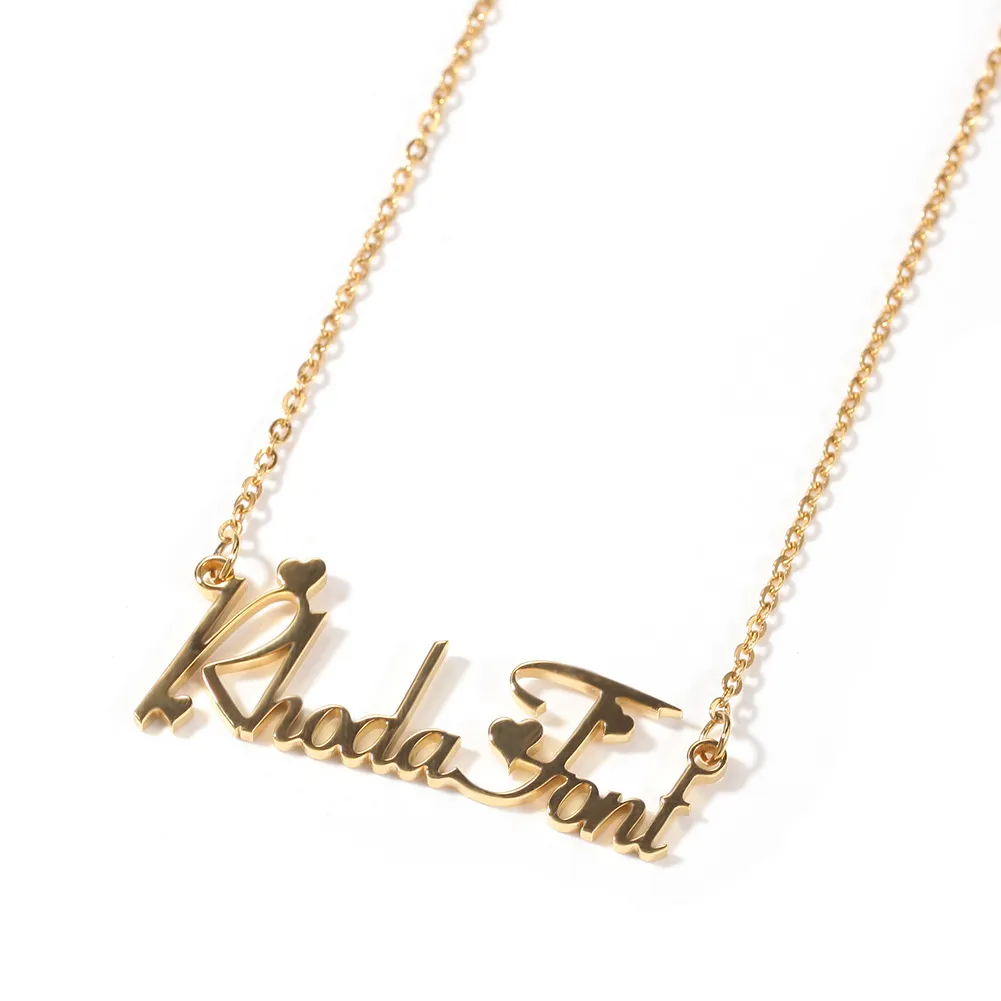 Personalized Name Custom Necklace Stainless Steel Pendant Fashion Jewelry Gift