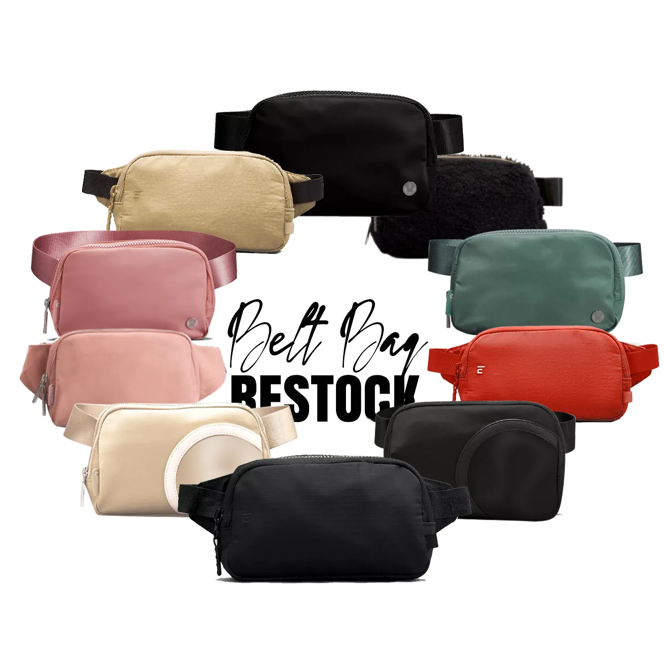 lulu fleece everywhere womens chest belt CrossBody Bag lulul woman yoga Nylon Outdoor sport bumbag Luxury Designer handbag Teddy fanny pack Shoulder Waist bum bags