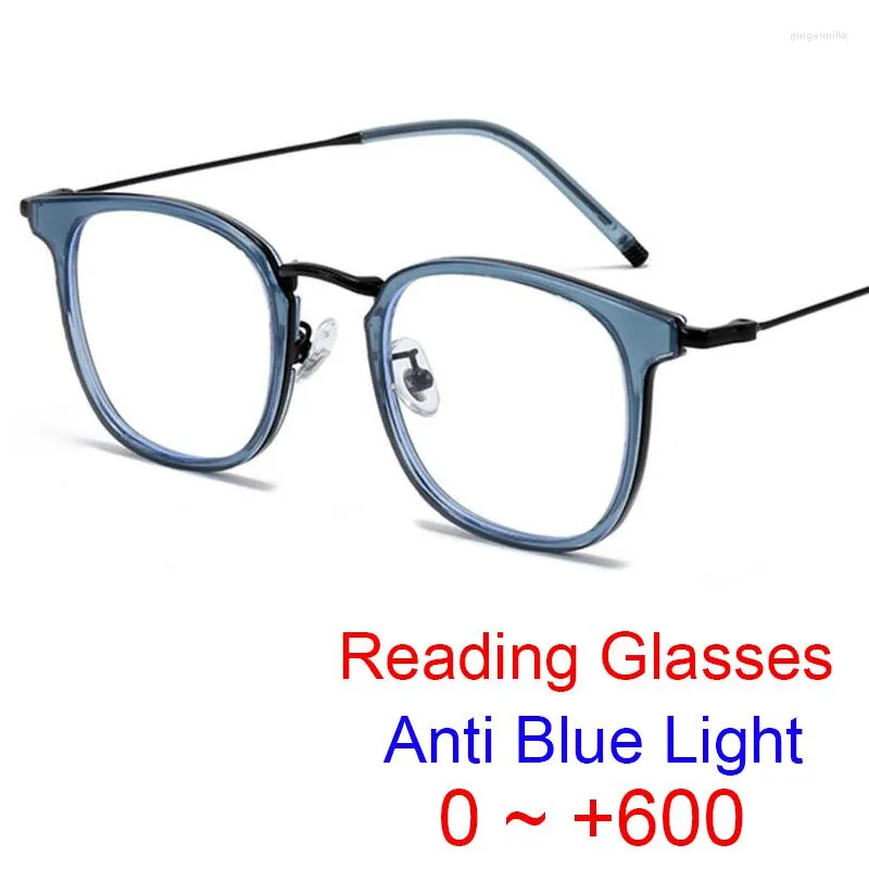 선글라스 여성 디자이너 패션 독서 안경 유니osex 고품질 투명한 파란 안경 컴퓨터 장로 안경