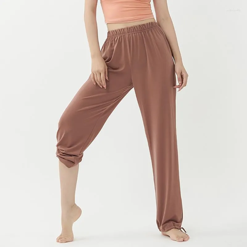 Stage Wear 3 colori Pantaloni da ballo di balletto Donna Soft Dancer Pratica con coulisse Modern Lyrical Dancewear Costume classico JL4422