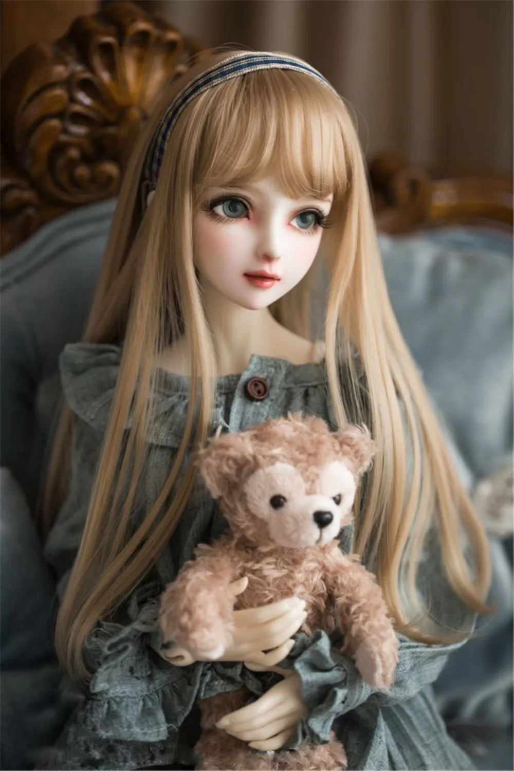 Dolls BJD SD Suitable for 13 14 16 doll high temperature silk Long hair bjd accessories 230710