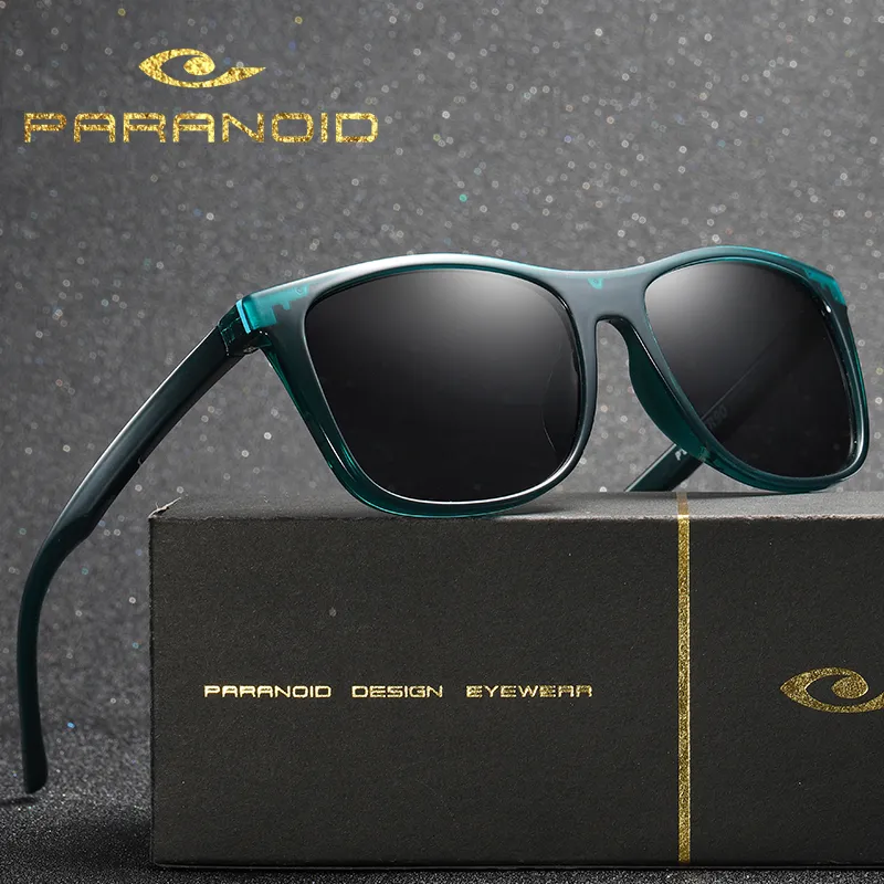 Sunglasses PARANOID Vintage Polarized Mens Sun Glasses For Men Driving Black Square Male 8 Colors Model 8648 P8648 230707