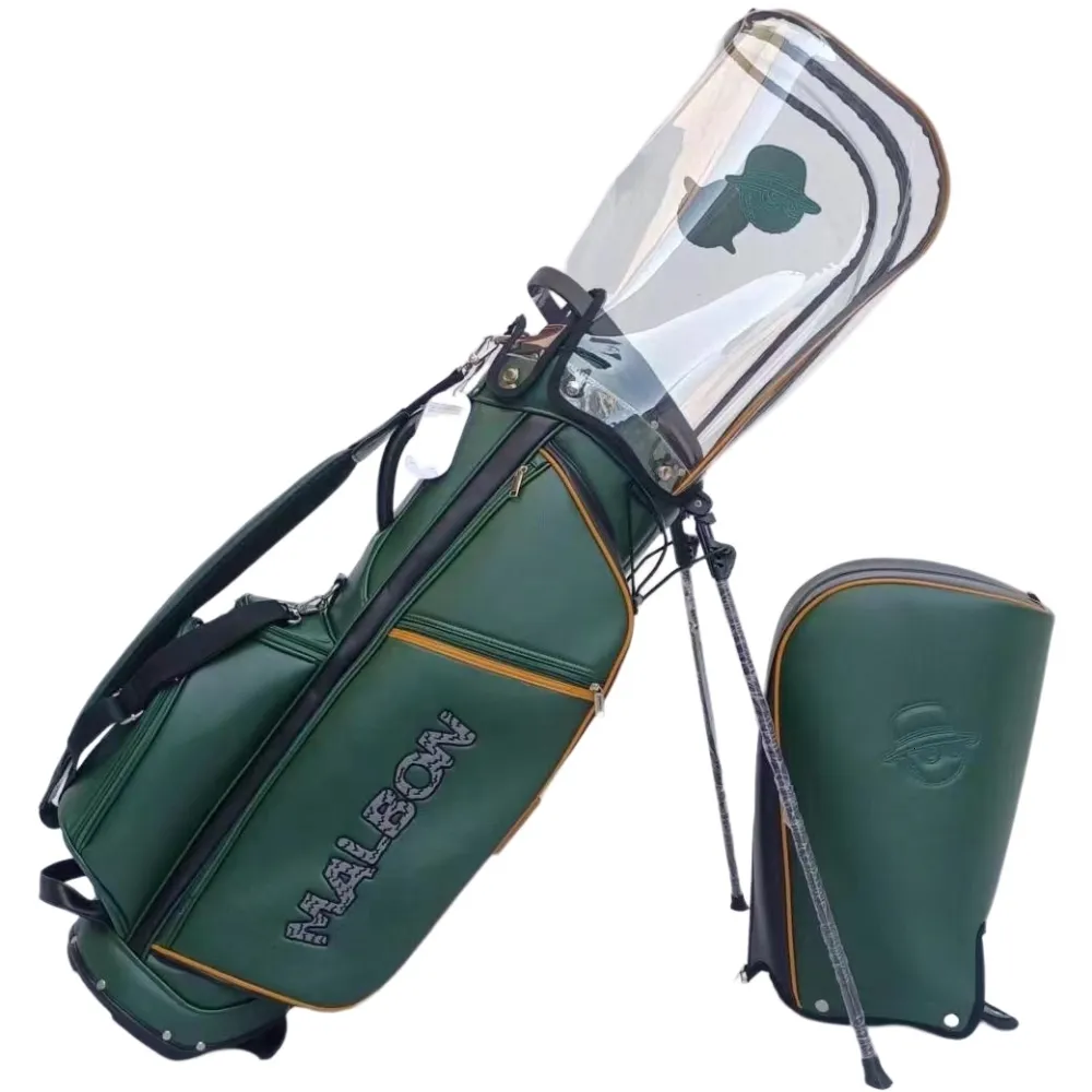 【Malbon Golf】Malbon New Basic Trolley Caddie Bag GREEN NEW MALBON GOLF Caddy Bag Green PVC leather 3.6kg Type 9.0