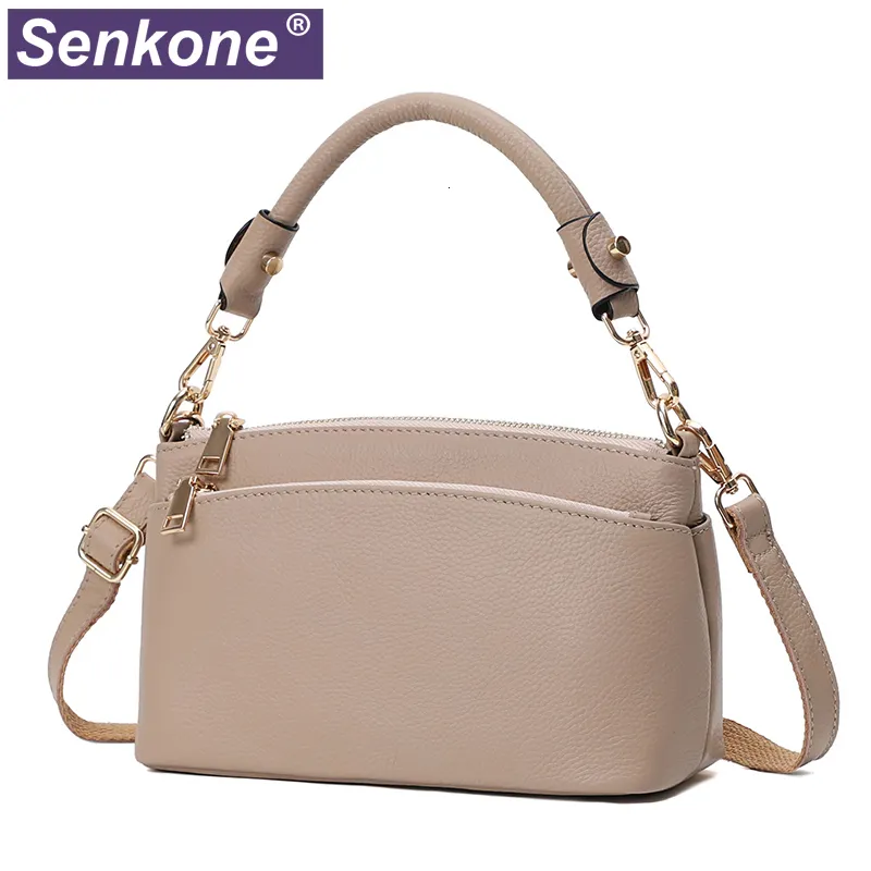 Evening Bags Multi compartment Luxury Handbag Shoulder Designer Genuine Leather Crossbody Bag for Fashion Female Messen 230710