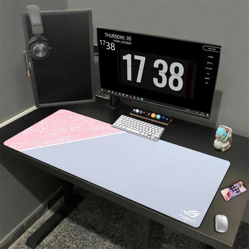 Tappetino Da Scrivania SKYDAWNY 80x40 Cm – Mouse Pad Extralarge Con Base Antiscivolo, Bordi Cuciti