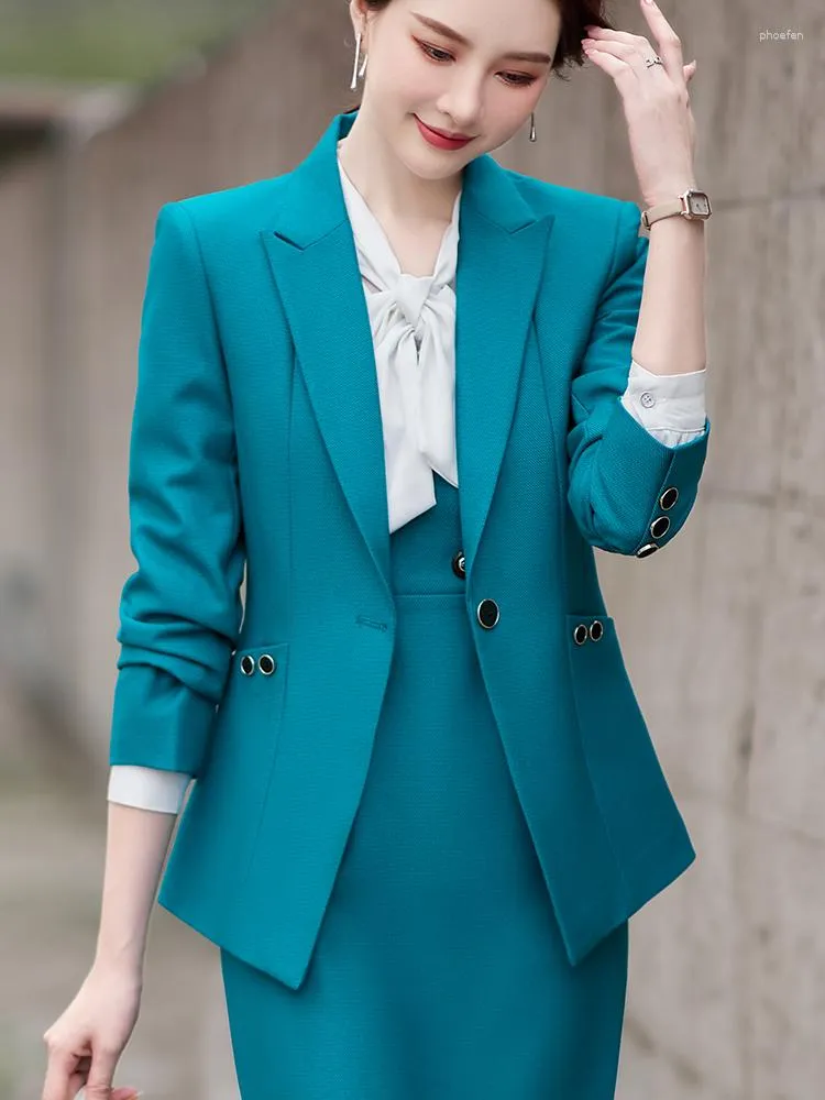 Blue blazer suit women best sale