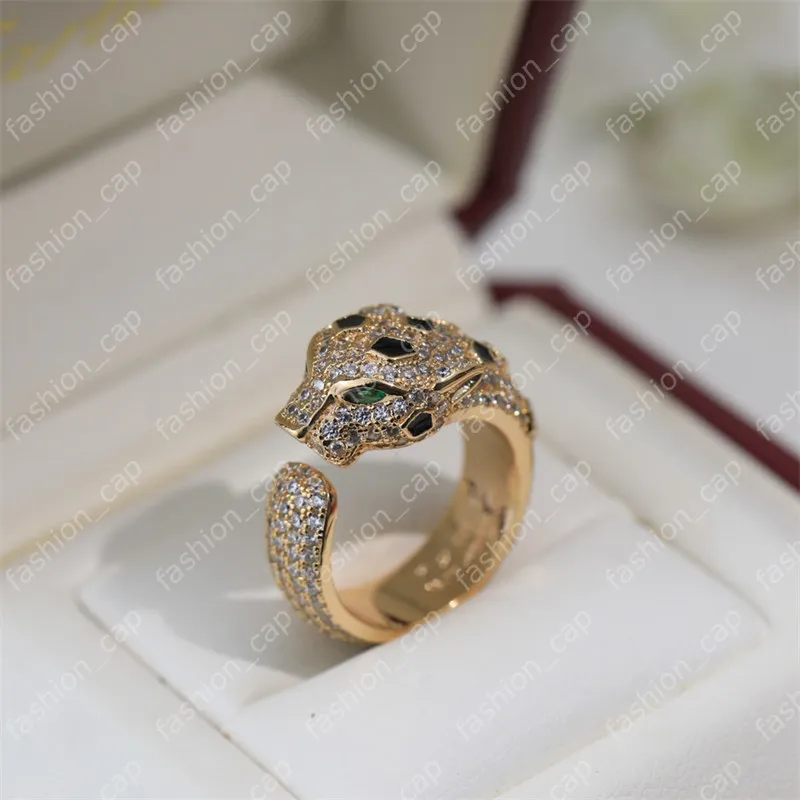 Designer Anneaux Diamant De Luxe Amour Bijoux Bague Bagues De Fiançailles pour Femmes Hommes Or Mode Anneau Tête D'animal