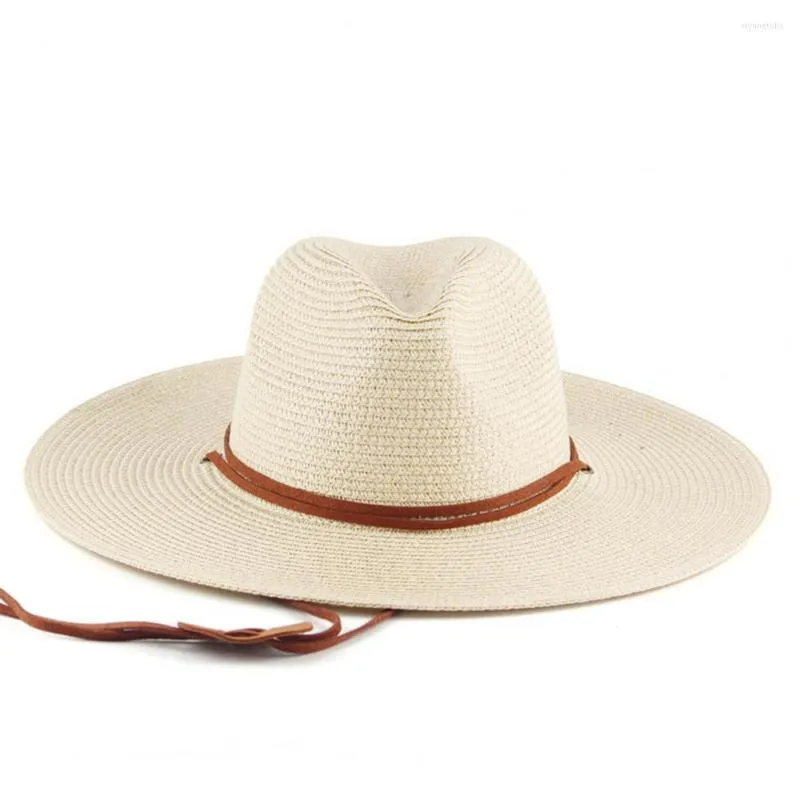 Berets Sun Hat Sweat Absorbing Band Breathable Protection Wide Brim Lady Travel Straw Costume Accessories