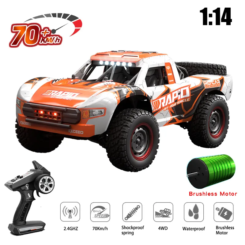 Diecast Model Q130 RC Car 1 14 Desert Pull 4x4 Off road Truck 2 4G High Speed Rc Drift Remote Control Toys Vs Wltoys 144001 230710