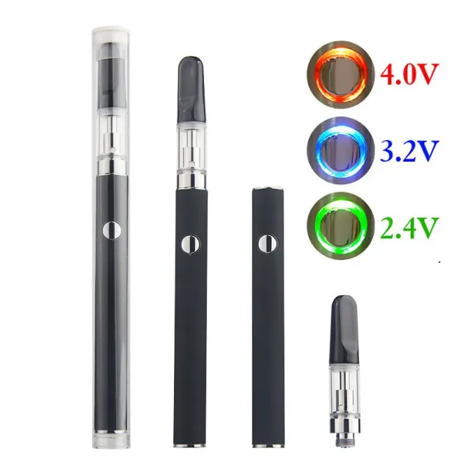 1pcs 하단 USB vape 펜 스타터 키트 350mah 예열 배터리 가변 전압 두꺼운 오일 기화기 0.5ml 카트리지