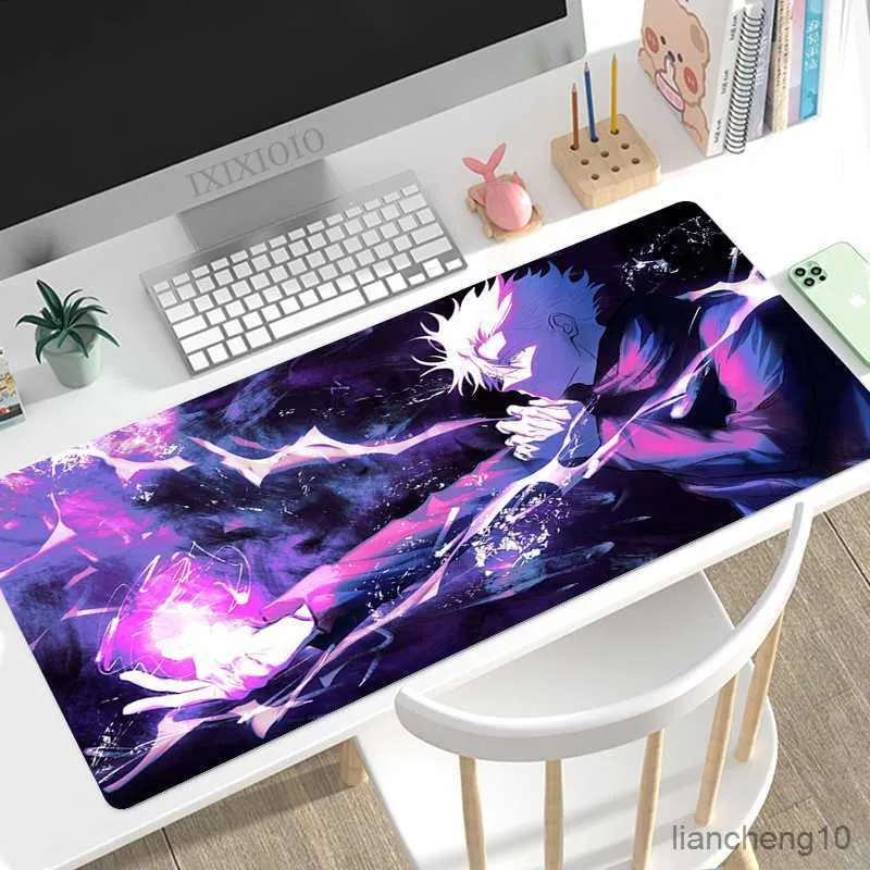 Tappetini per mouse Polso Kaisen Anime Mouse Pad Gamer XL Computer personalizzato Nuovo Tappetino per mouse Tappetino per tastiera XXL Tappeto Tappetino per tavolo morbido in gomma naturale R230710