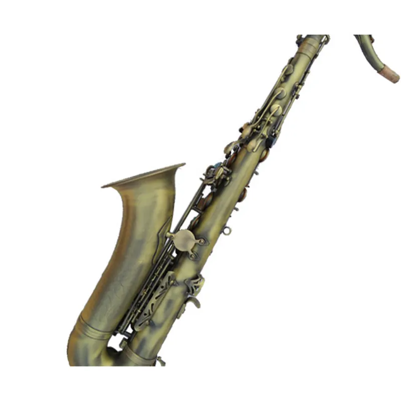 Saxofón antiguo profesional avanzado cian tenor SAX