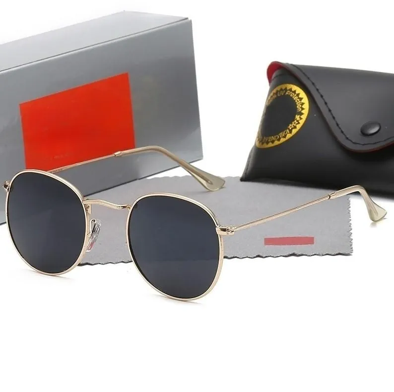 Männer Rao Baa Sonnenbrille Klassische Marke Retro Frauen Sonnenbrillen Luxus Bans Designer Metallrahmen Designer Sonnenbrillen Ray Frau mit Box 3447 Glas Sonnenbrille UV400