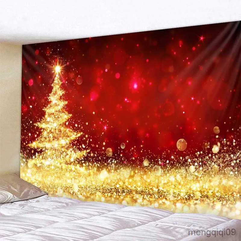 Arazzi Albero di Natale ghiaccio Arazzo Camera da letto Soggiorno Appeso a parete Arazzo Decorazioni per la casa Tappetino natalizio per Natale Capodanno R230710